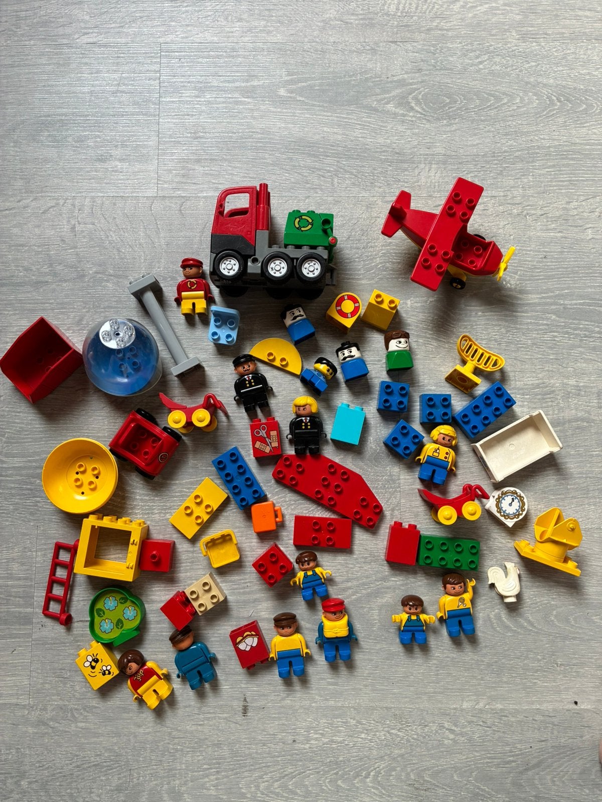 Lego duplo poppetjes auto vliegtuig set, Ophalen of Verzenden, Zo goed als nieuw, Duplo