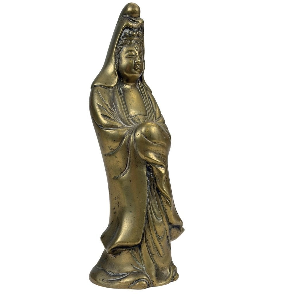 Guanyinbeeld – Chinees brons/messing, Antiek en Kunst, China, Ophalen of Verzenden, Beeld, Brons