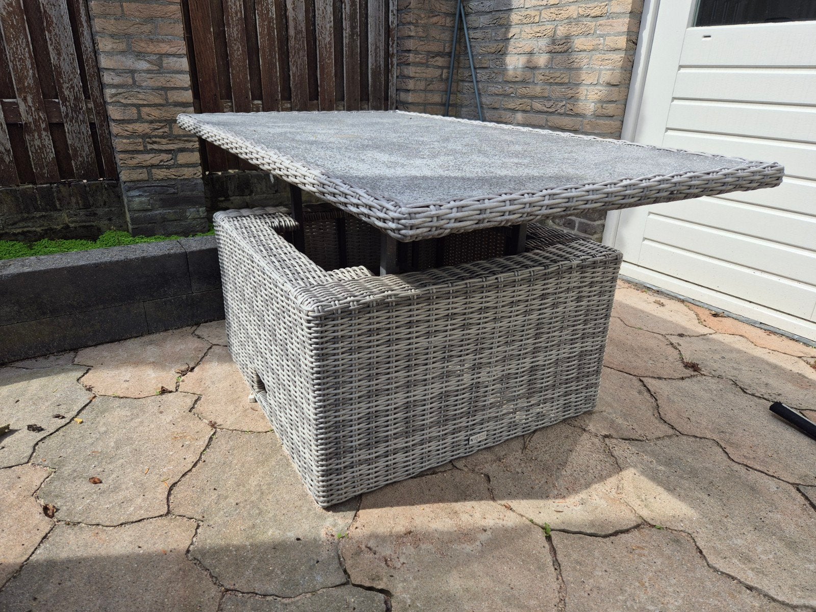 tuintafel met 2 standen qua hoogte, Tuin en Terras, Terrasdelen en Vlonders, Ophalen, Gebruikt