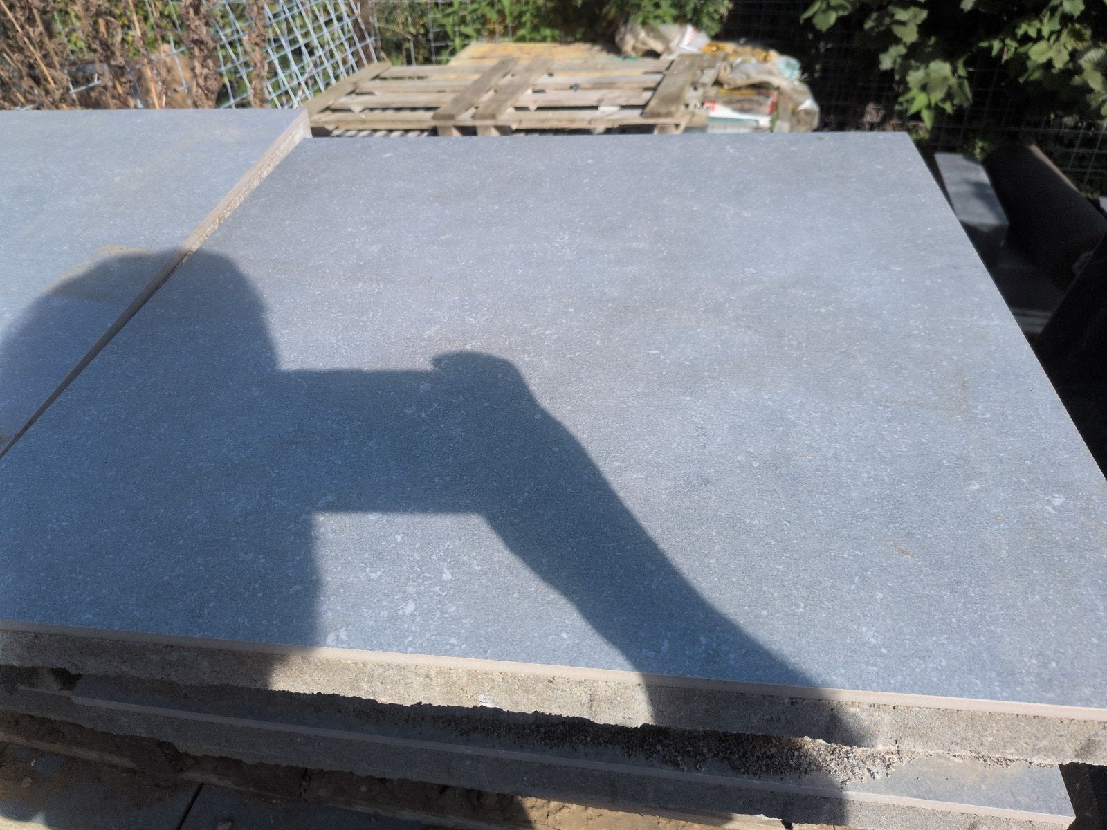 terrastegels 60x60 blauw grijs, Ophalen, Gebruikt, Keramiek, 10 m² of meer