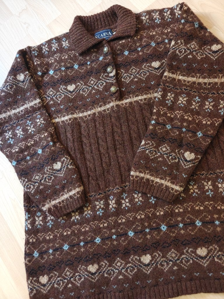 Scarva Country Traditionals, 100% wollen  fair isle trui, Kleding | Dames, Ophalen of Verzenden, Zo goed als nieuw, Maat 46/48 (XL) of groter