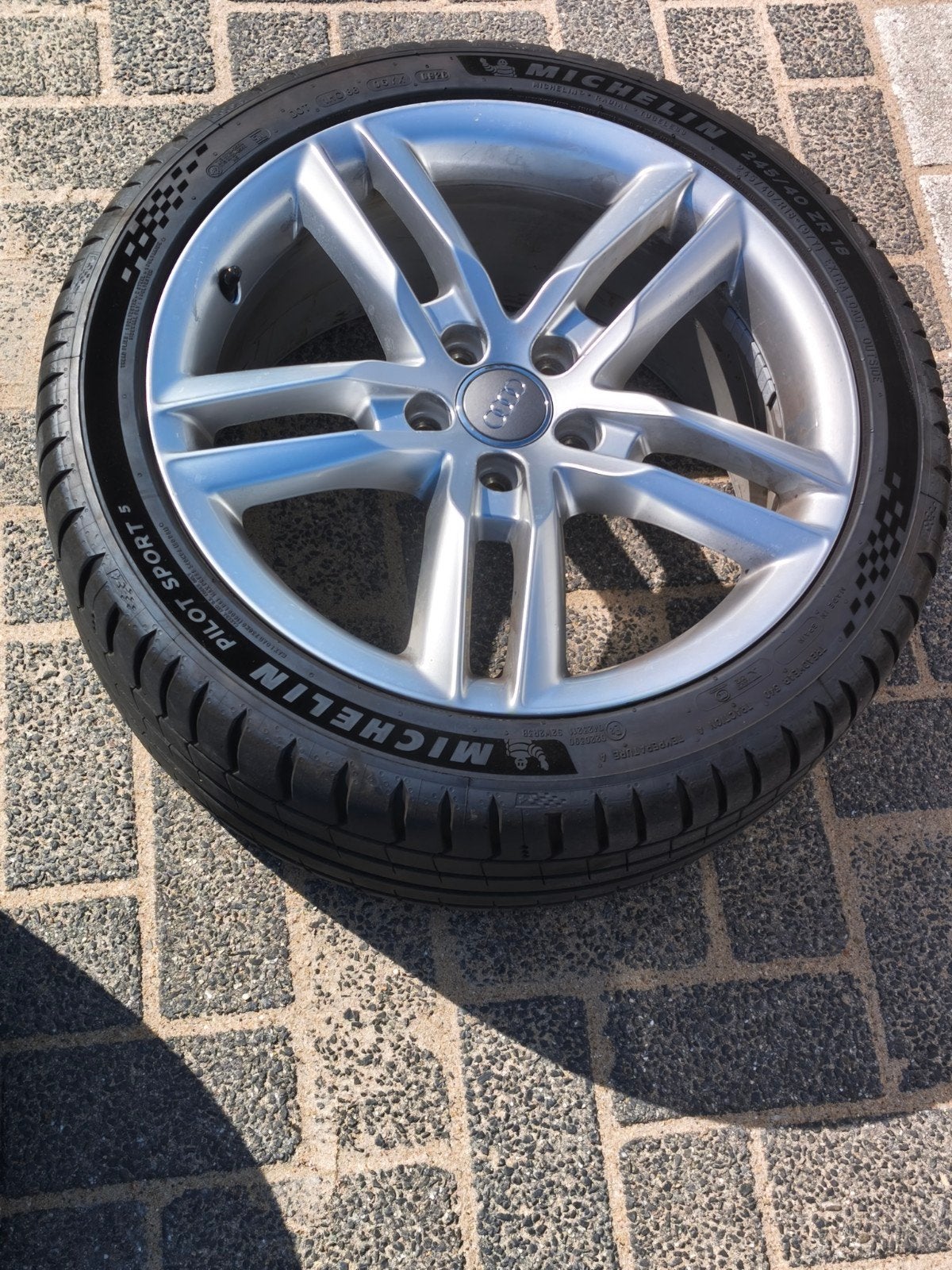 org audi s line 18" velgen Michelin PS5 banden dot 26 6-7mm, Auto-onderdelen, Banden en Velgen, Ophalen, 18 inch, Velg(en), Personenwagen