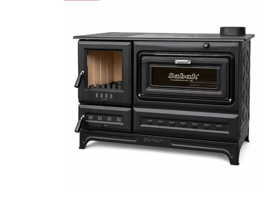 Sabah S12C - Gietijzer Houtkachel - 7,99KW + CE LABEL A+, Ophalen, Vrijstaand, Hout, Nieuw