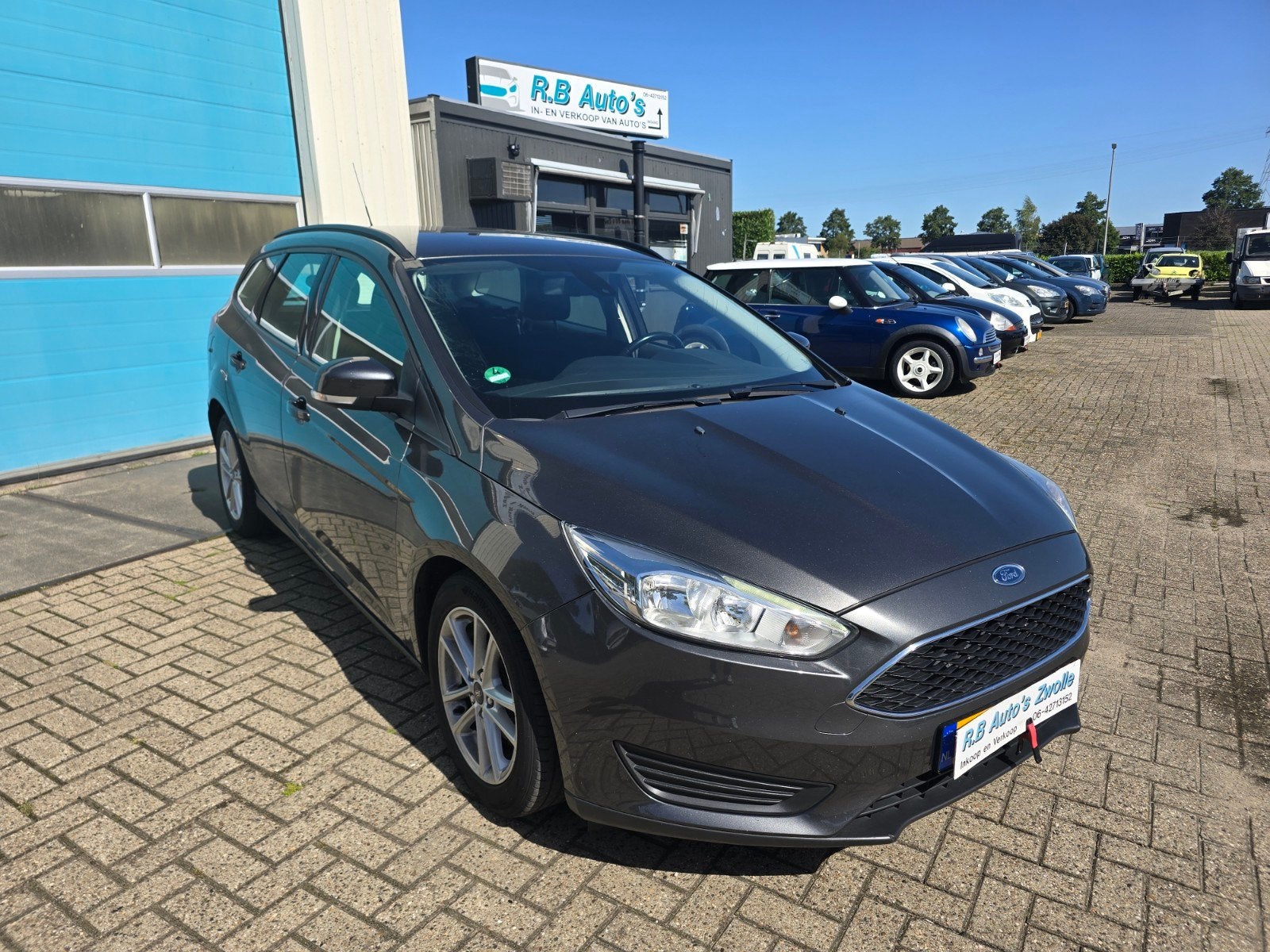 Ford Focus 1.0 Ecoboost 74KW Wagon 2015 Grijs, Stof, Start-stop-systeem, 100 pk, Origineel Nederlands