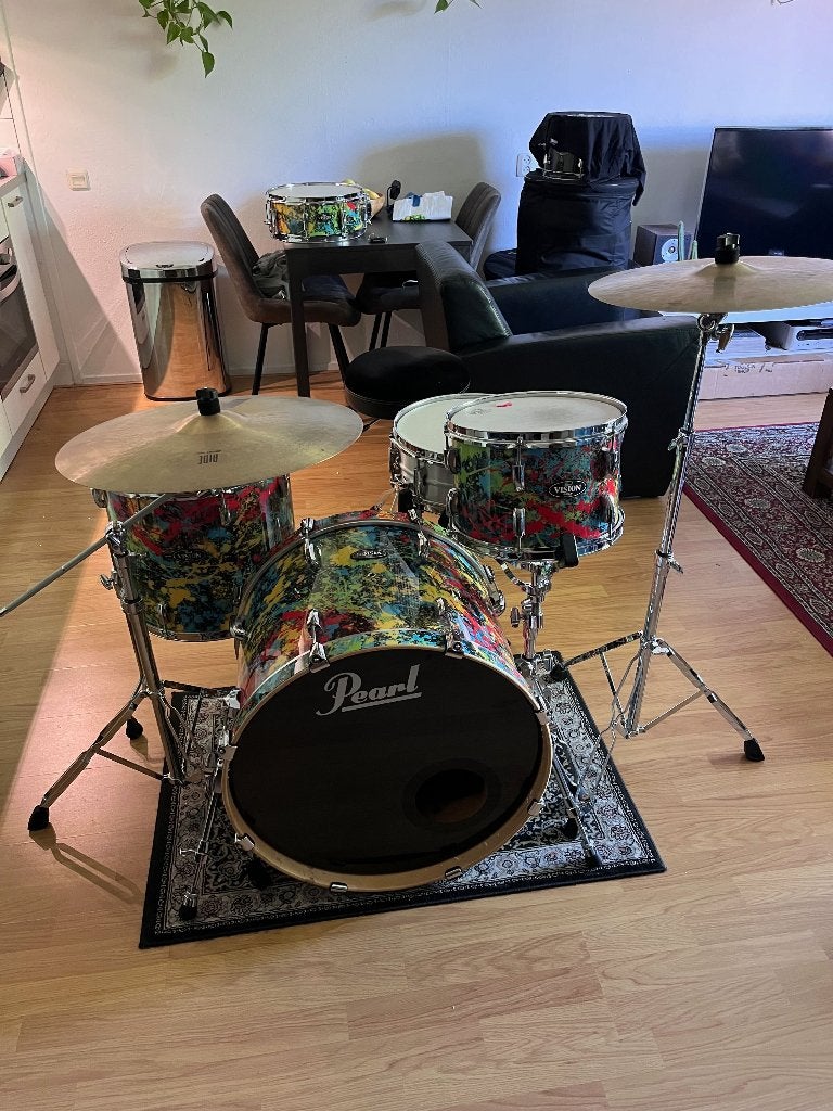 Pearl Vision NY Splatter Shellset, Muziek en Instrumenten, Drumstellen en Slagwerk, Ophalen, Zo goed als nieuw, Pearl