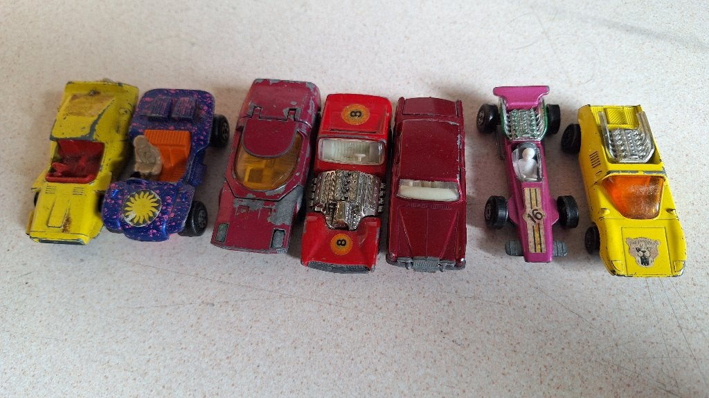 7 matchbox auto's   70s, Ophalen of Verzenden, Gebruikt