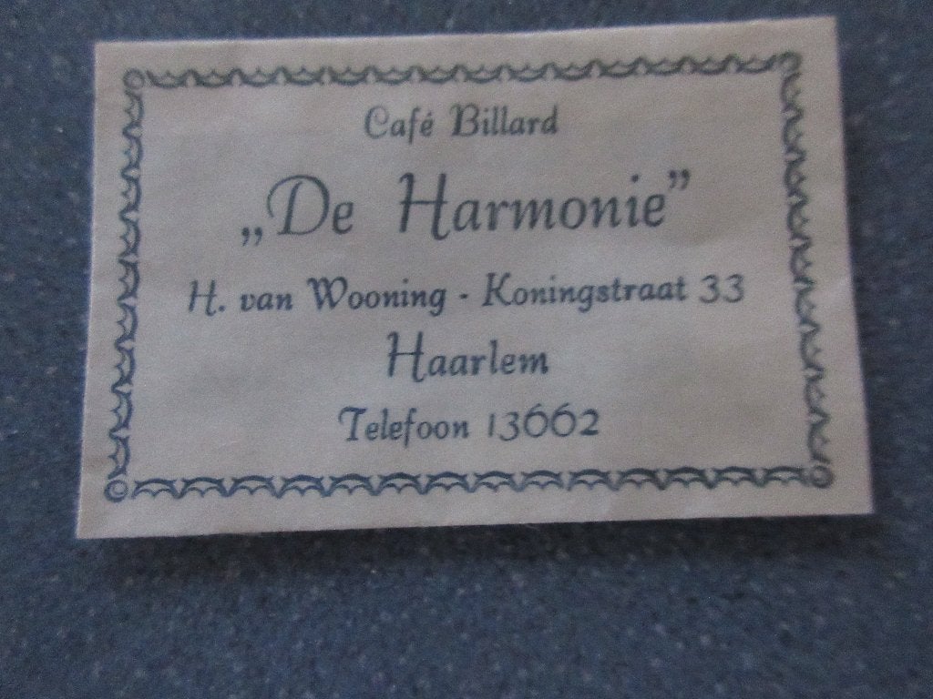 Haarlem, café-billard De Harmonie, Verzenden, Nederland