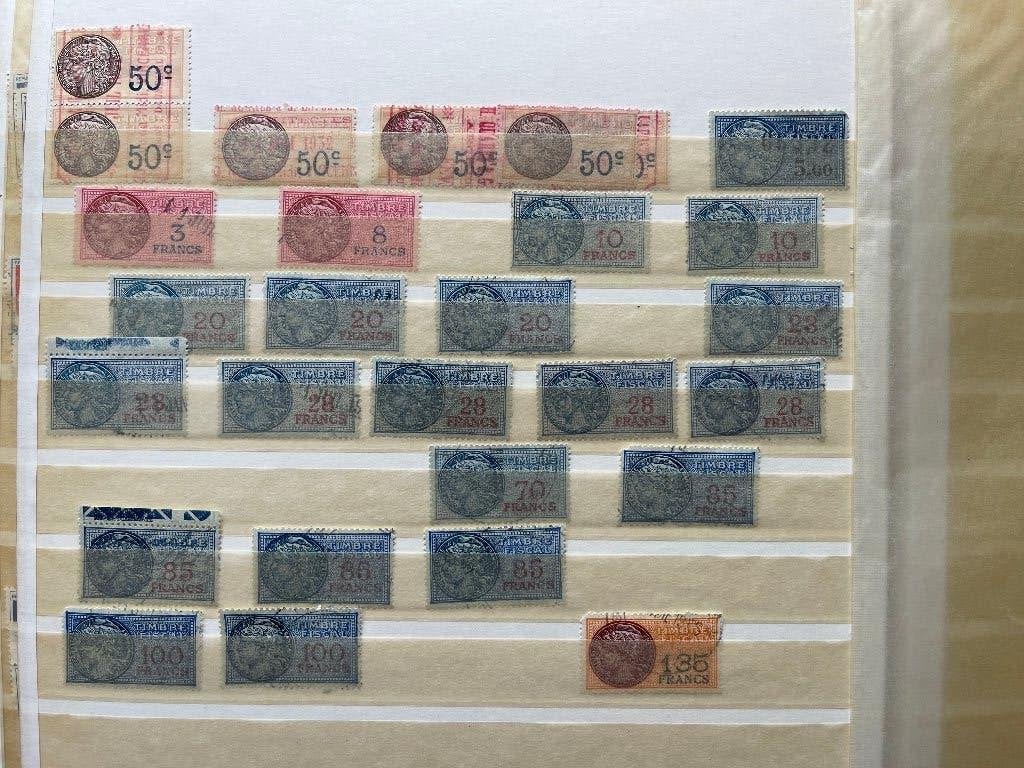 Frankrijk partijtje Belastingzegels, Postzegels en Munten, Ophalen of Verzenden, Gestempeld