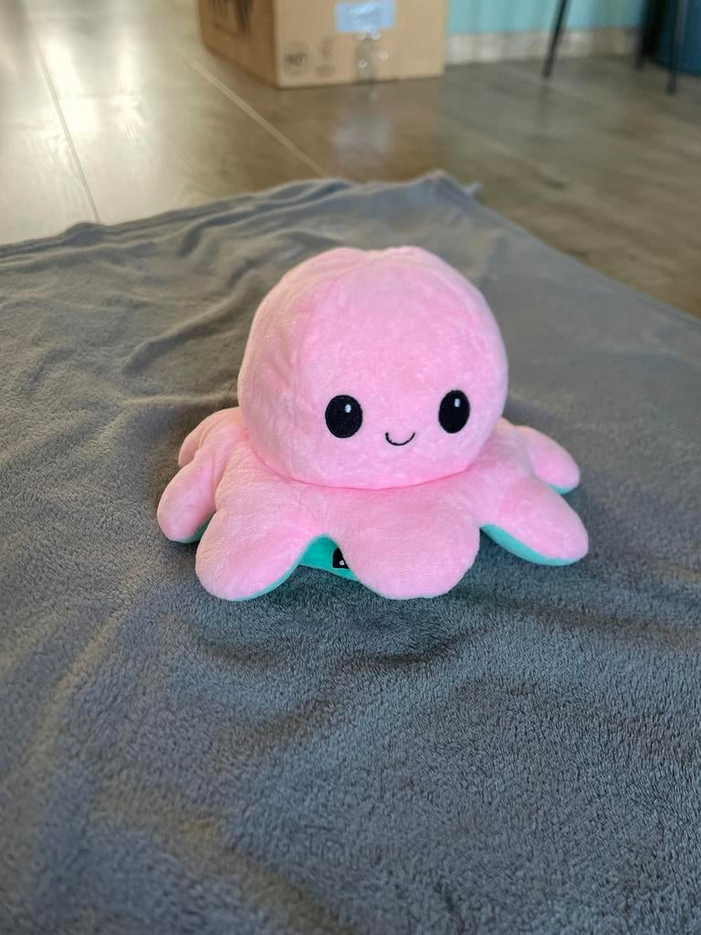 Omkeerbare Octopus Knuffel - Roze/Mintgroen, Kinderen en Baby's, Speelgoed | Knuffels en Pluche, Ophalen, Overige merken, Overige karakters