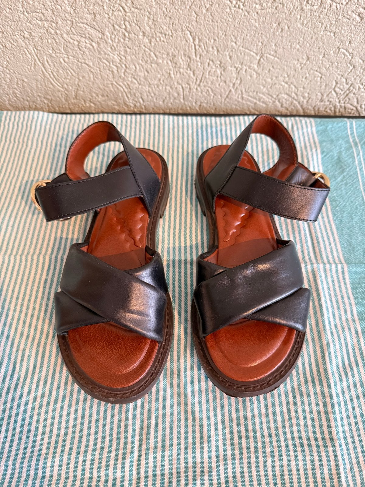 See by Chloé sandalen van kalfsleer - Maat 38, Kleding | Dames, Ophalen, Gedragen, Zwart, Sandalen of Muiltjes