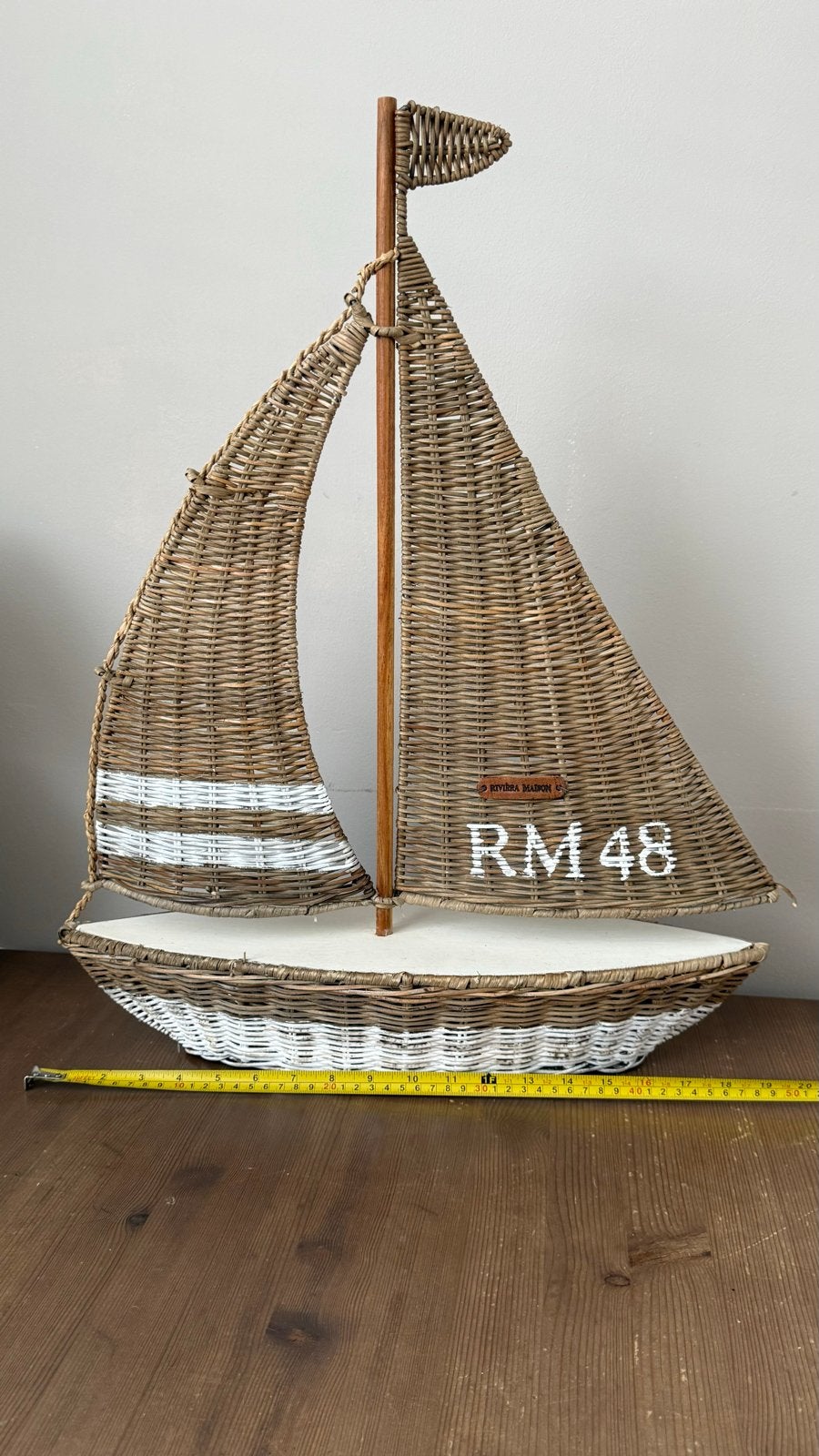Rivièra Maison Zeilboot Decoratie RM 48, Ophalen, Meerkleurig, Natuurlijk materiaal, Landelijk