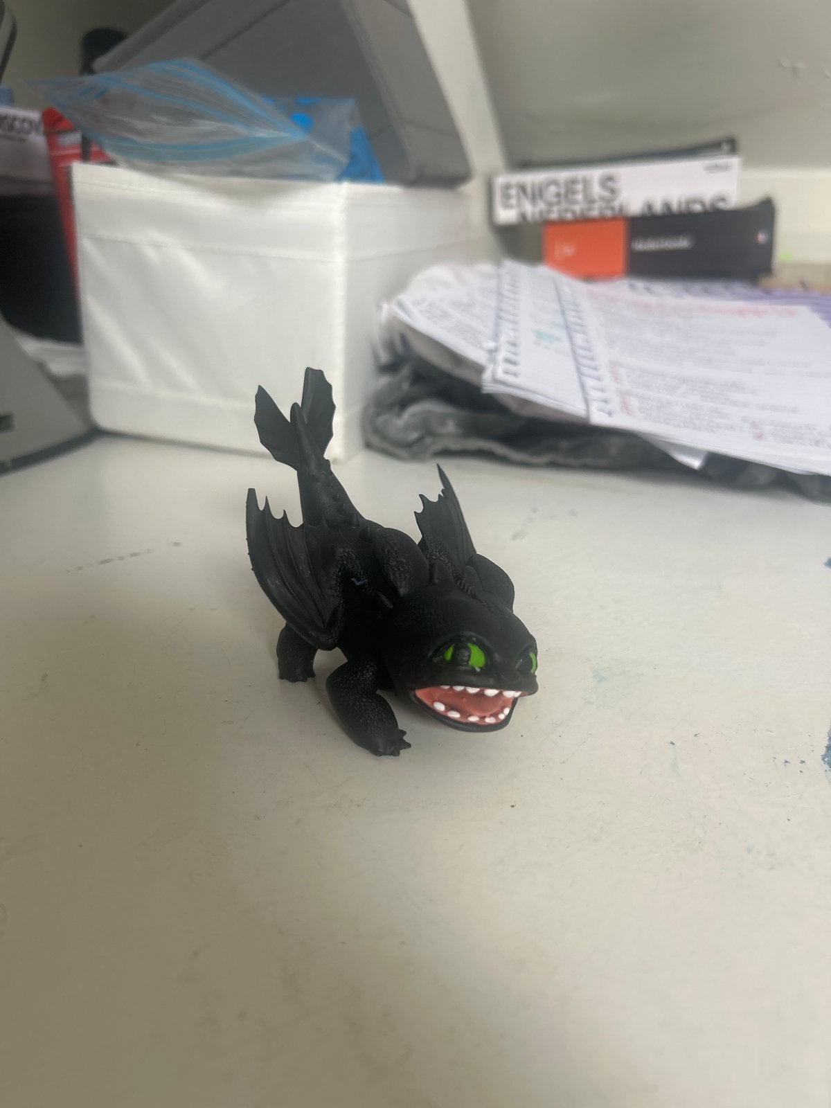 Handgemaakte Baby Toothless Draakje, Ophalen of Verzenden, Zo goed als nieuw, Jongen of Meisje