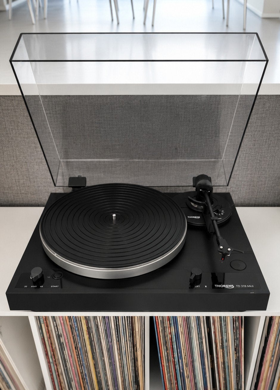 Thorens TD 318 MkII met Ortofon OMB 20 element, Ophalen, Gebruikt, Platenspeler, Thorens