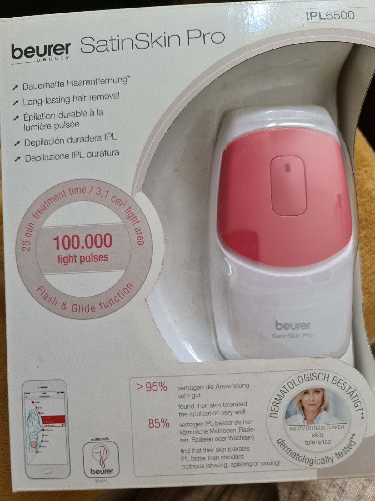 Beurer IPL6500 SatinSkin Pro - Permanente ontharing, Verzenden, Nieuw, Scheren en Epileren
