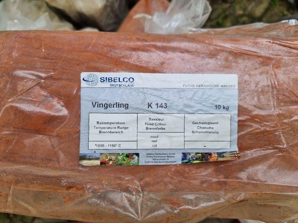 Sibelco Vingerling rode klei, fijne chamotte K 143, Ophalen, Nieuw