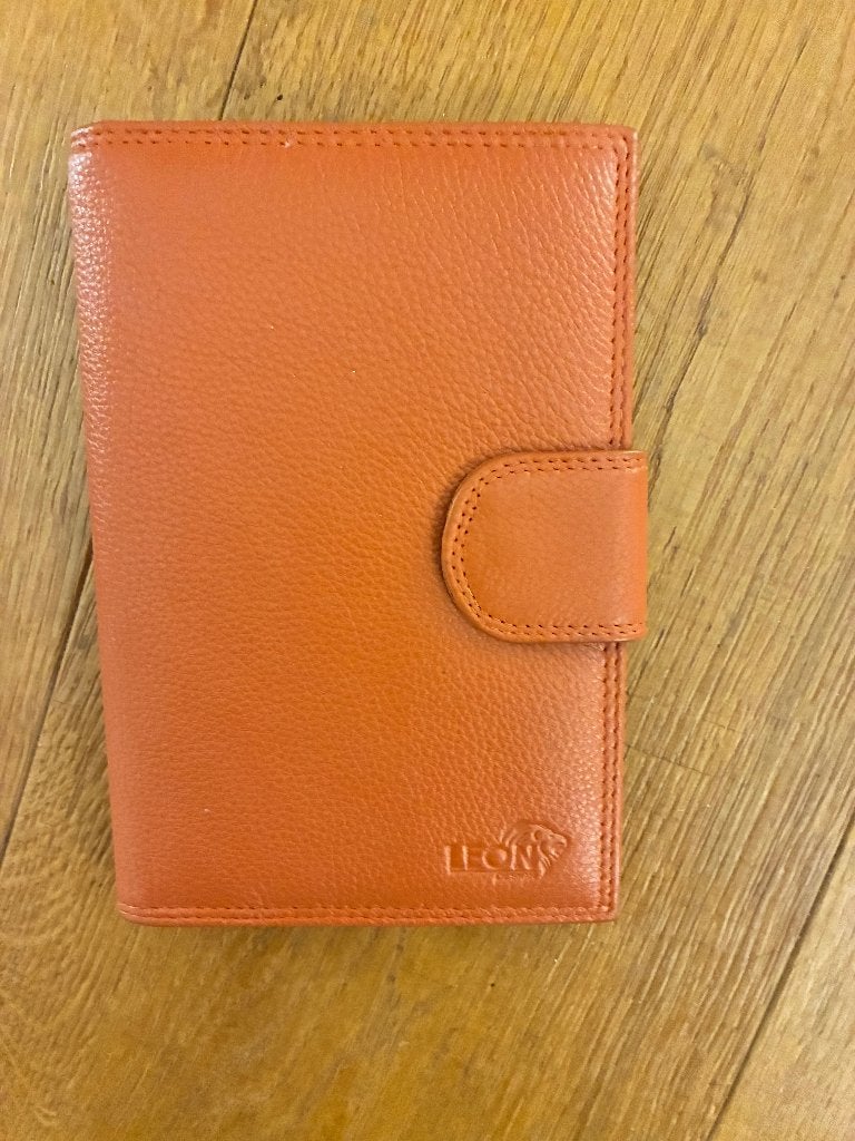 Oranje Leren Pasjeshouder - etui van Leon's, Overige merken, Leer, Nieuw, Oranje