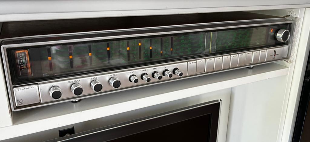 Philips 22RH702 Vintage Stereo Receiver - Gereviseerd, Ophalen, Gebruikt, Radio