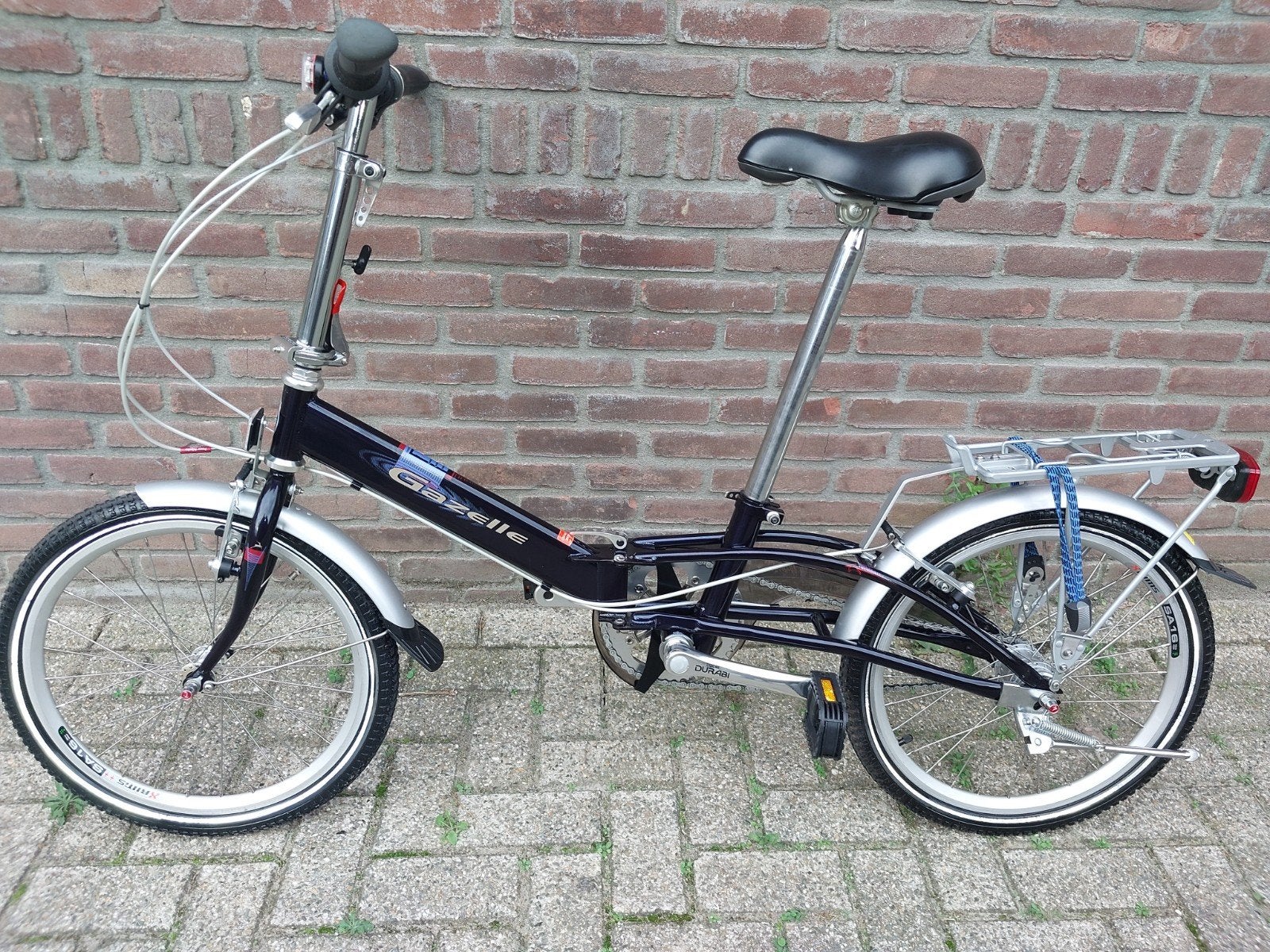 Opvouwbare Gazelle fiets, Fietsen en Brommers, Ophalen, 20 inch of meer, Velgrem, Versnellingen