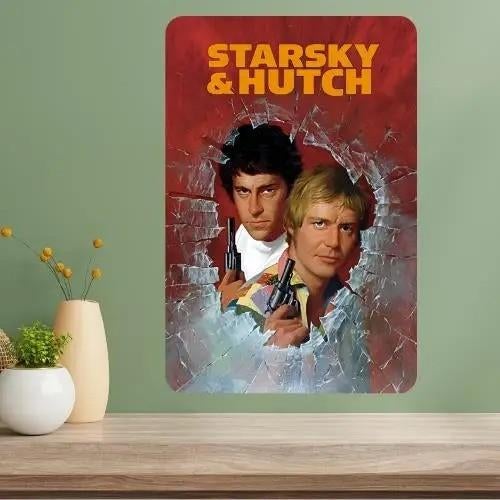 Vintage metalen bordje Starsky & Hutch classic (30x20cm), Verzamelen, Ophalen of Verzenden, Nieuw