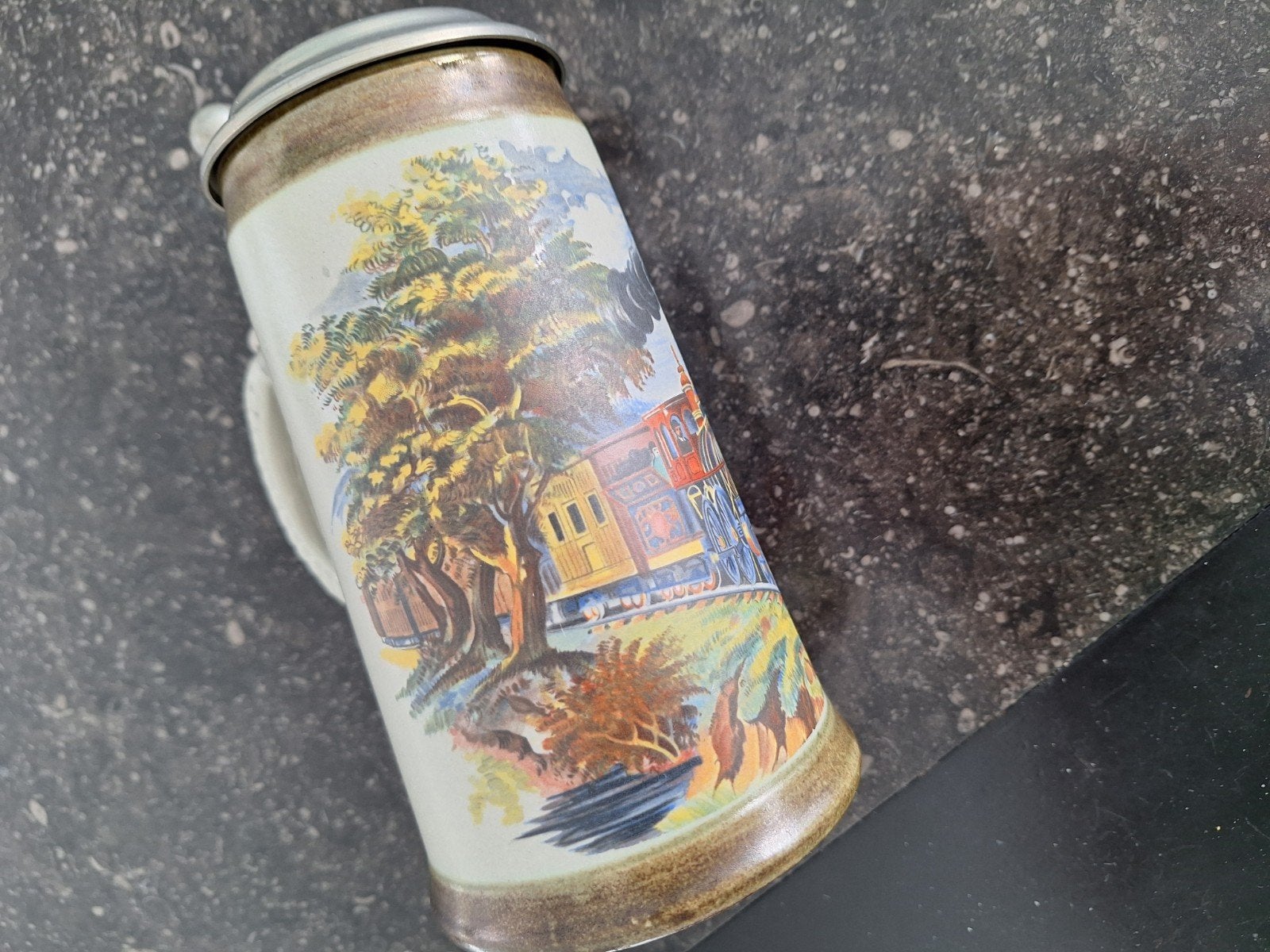 Bierpul met tinnen deksel, Antiek en Kunst, Ophalen of Verzenden