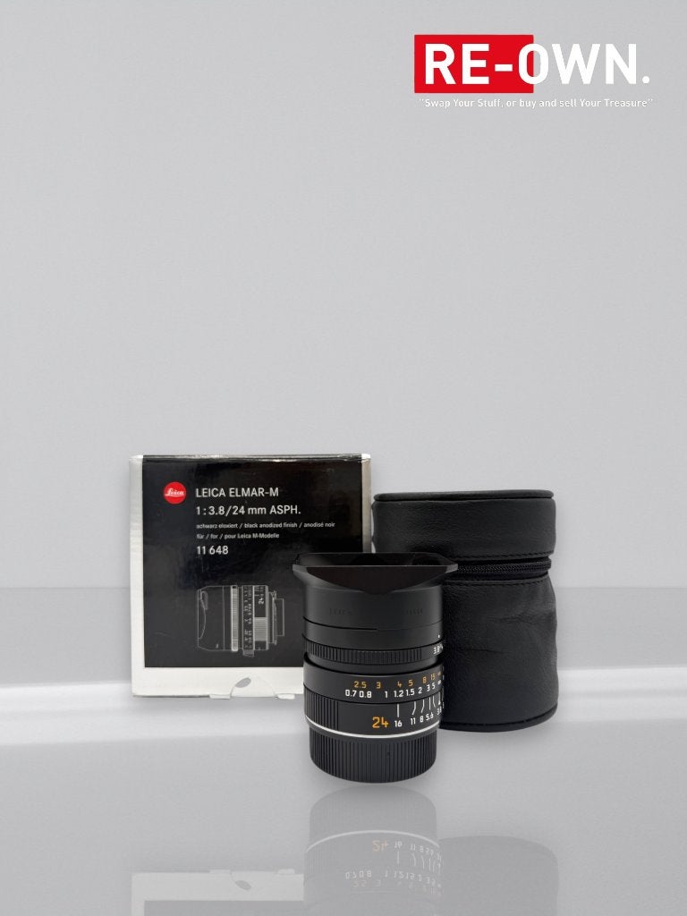 Leica 24mm f/3.8 Elmar-M ASPH 11648 (nieuwstaat + garantie), Beschermhoes/tas, ,, Leica, Zo goed als nieuw