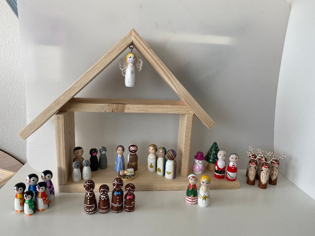 peg dolls kerst set, Ophalen of Verzenden, Nieuw, Overige typen
