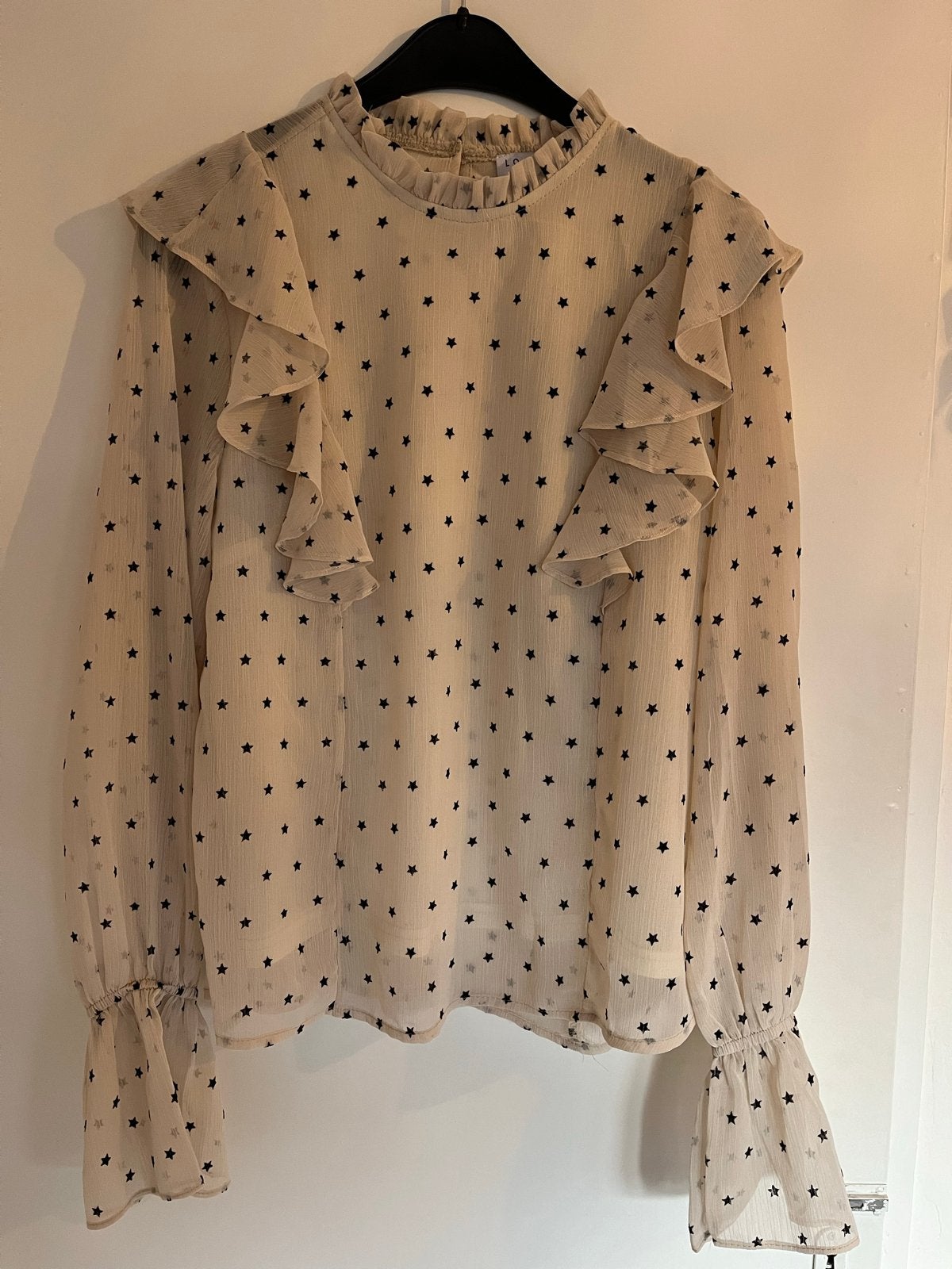 Loavies blouse maat S met zwarte sterren, Ophalen of Verzenden, Zo goed als nieuw, Maat 36 (S), Wit