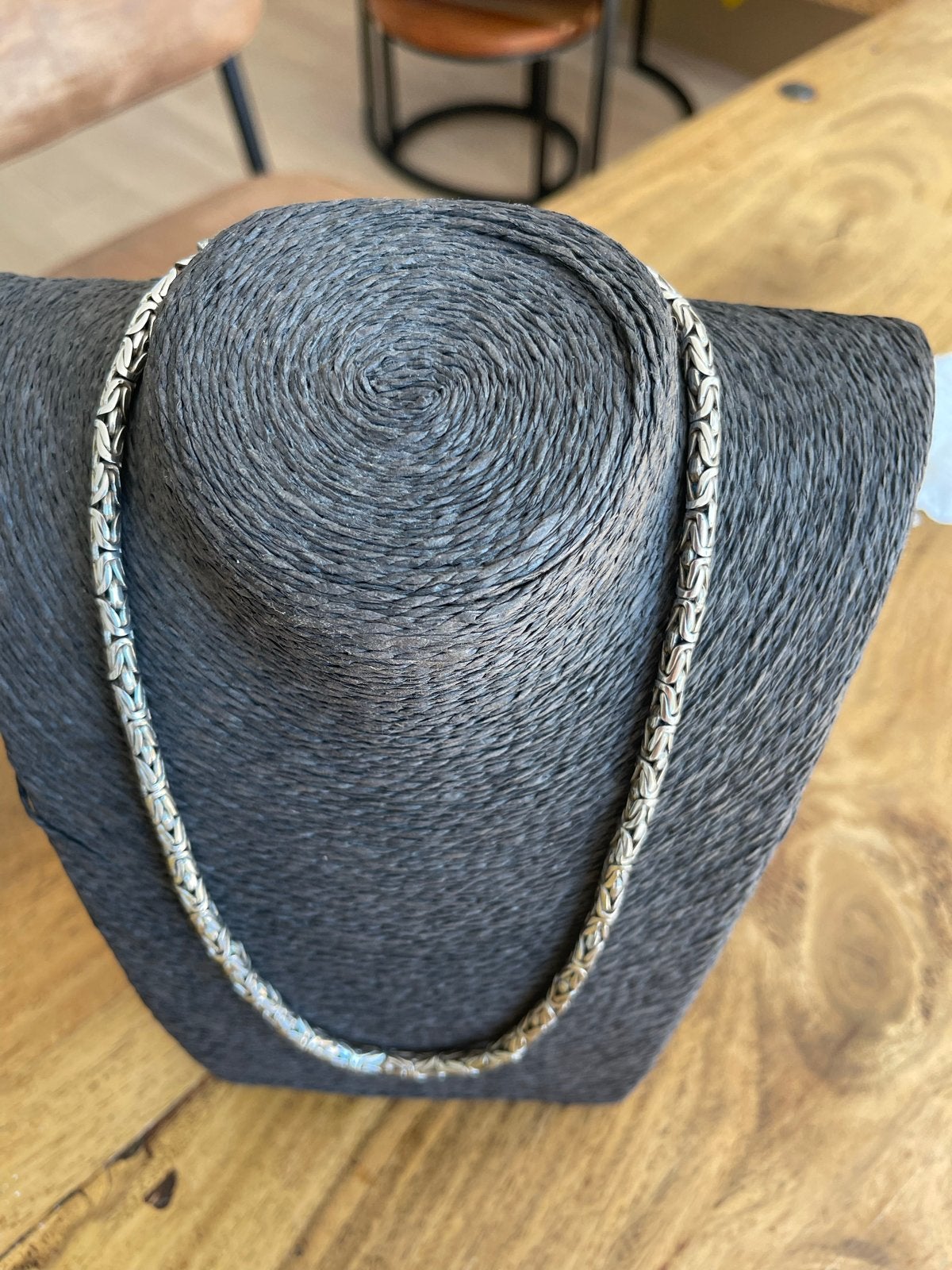 Zilveren Koningsketting - Handgemaakt en Uniek, Sieraden, Tassen en Uiterlijk, Verzenden, Zo goed als nieuw, Zilver