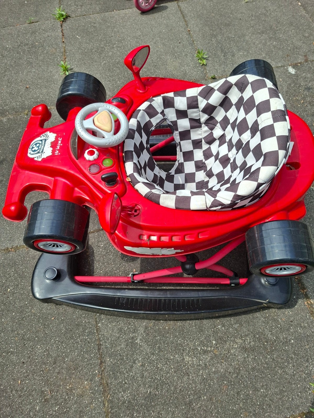 Rode loopstoel in raceauto-stijl, Ophalen of Verzenden, Gebruikt, Jongen of Meisje