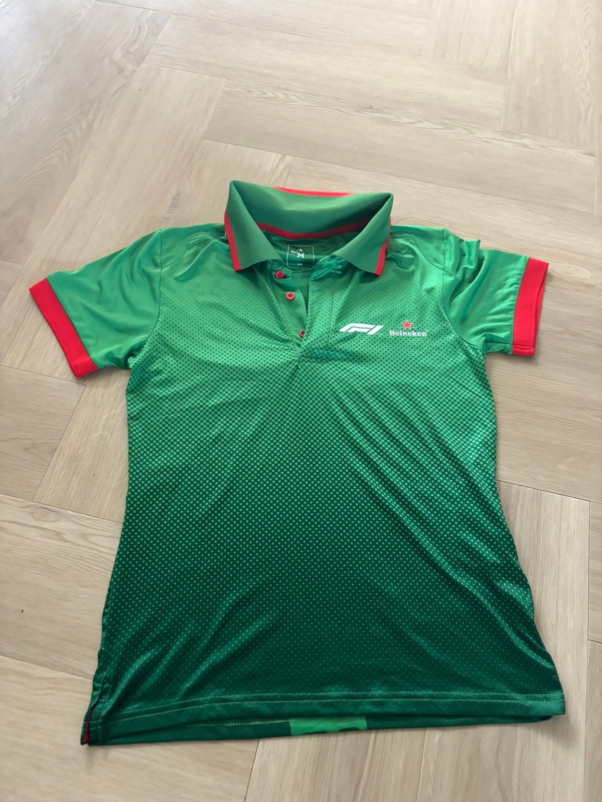 Heineken formule 1 polo dames maat m, Ophalen of Verzenden, Zo goed als nieuw, Groen, Korte mouw