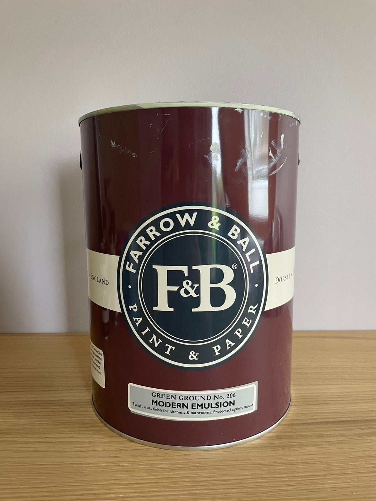 Muurverf Farrow & Ball Green ground >1,65liter, Gebruikt, Ophalen of Verzenden, Verf, Minder dan 5 liter