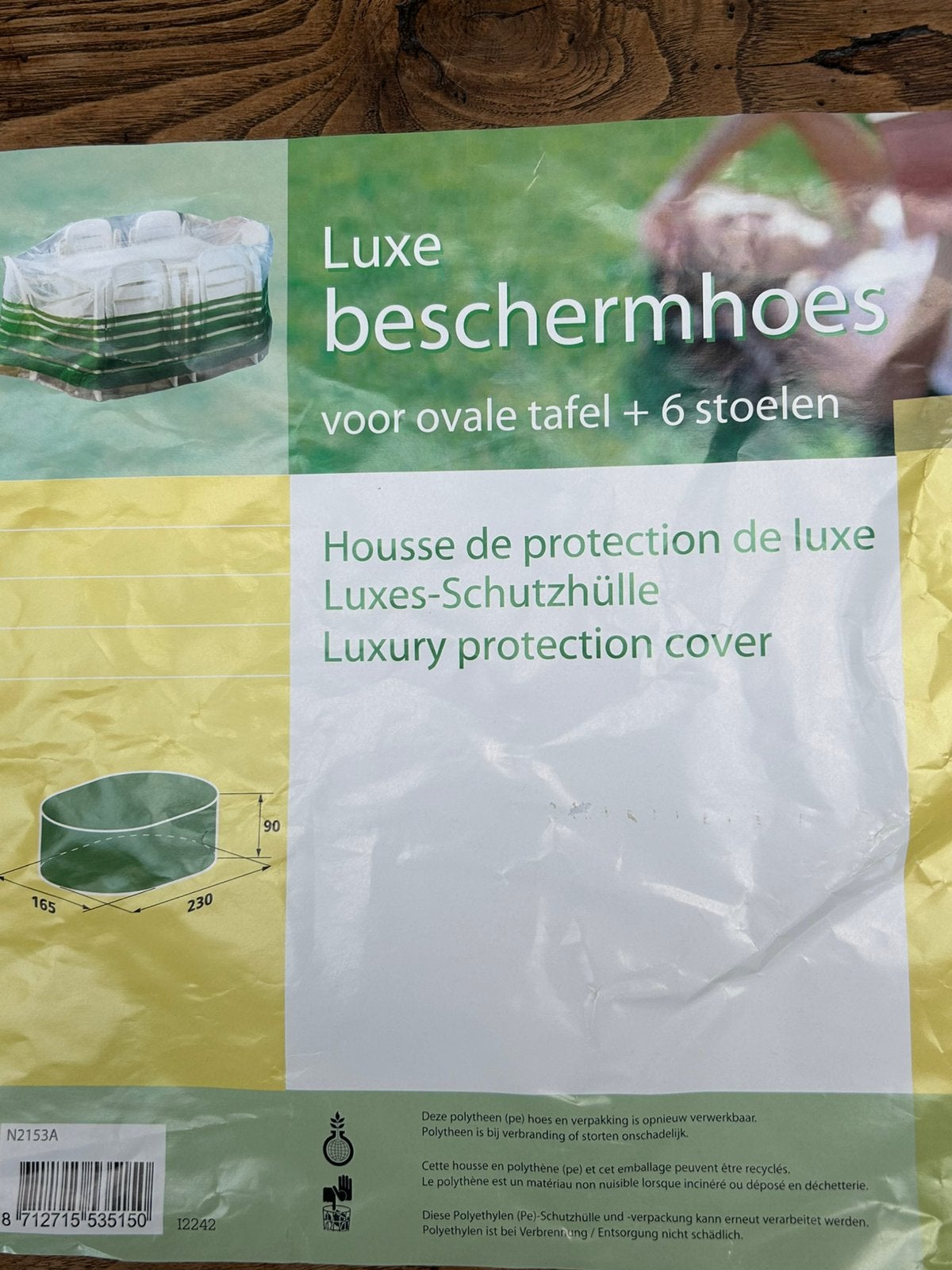 Luxe beschermhoes voor ovale tafel en 6 stoelen, Tuin en Terras, Ophalen, Nieuw