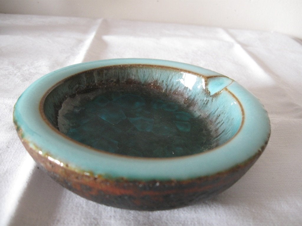 Pieter Groeneveldt blauw asbak vintage, Antiek en Kunst, Ophalen of Verzenden