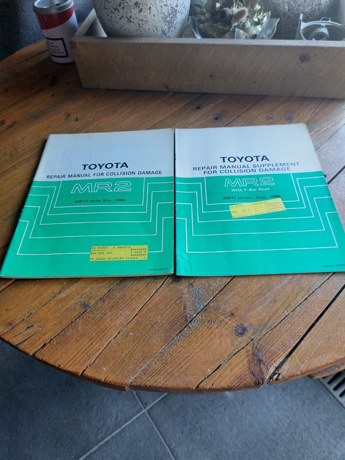 REPAIR MANUALS FOR COLLISION DAMAGE TOYOTA MR2 AW11, Ophalen of Verzenden