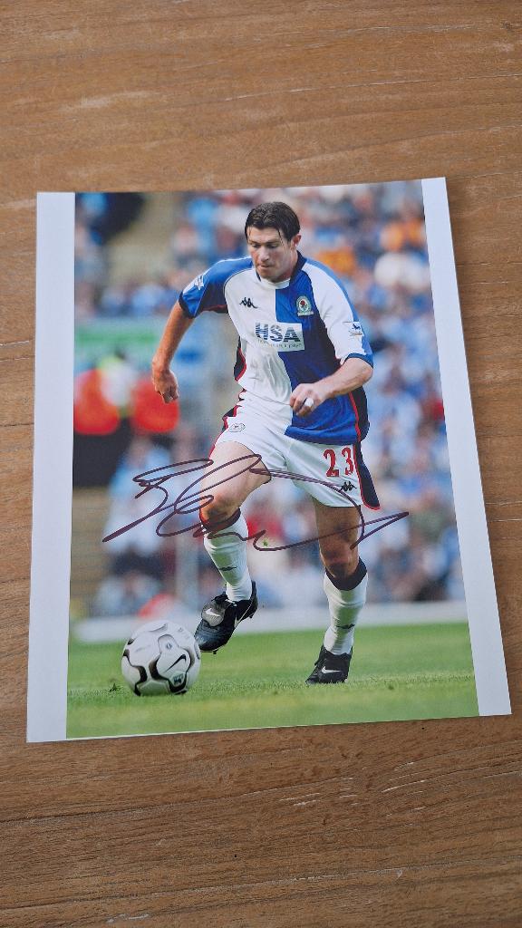 Foto 20x25 cm met handtekening; Brett Emerton # Blackburn, Ophalen of Verzenden, Nieuw, Buitenlandse clubs, Overige typen