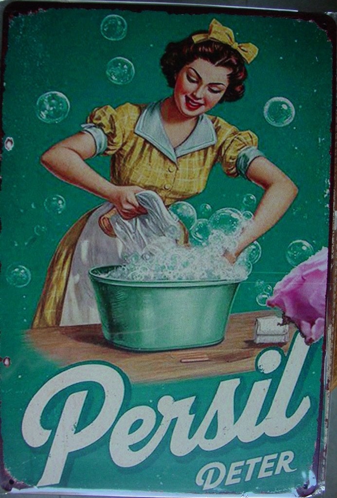 PERSIL REKLAME -METAAL-, Ophalen of Verzenden, Gebruikt, Reclamebord