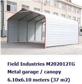 Nieuwe Field Industries M202012TG metalen garage/overkapping, Tuin en Terras, Ophalen, Overige typen, Nieuw, Zonder ramen