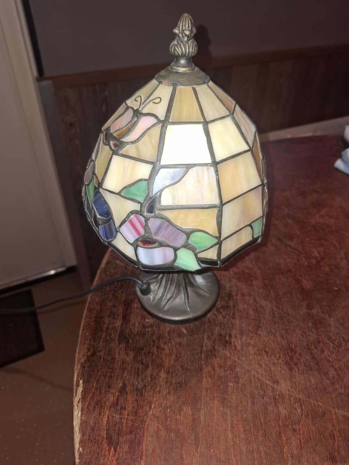 glas in lood lamp post Verlichting Staphorst, Ophalen, Gebruikt, Glas, 30 cm