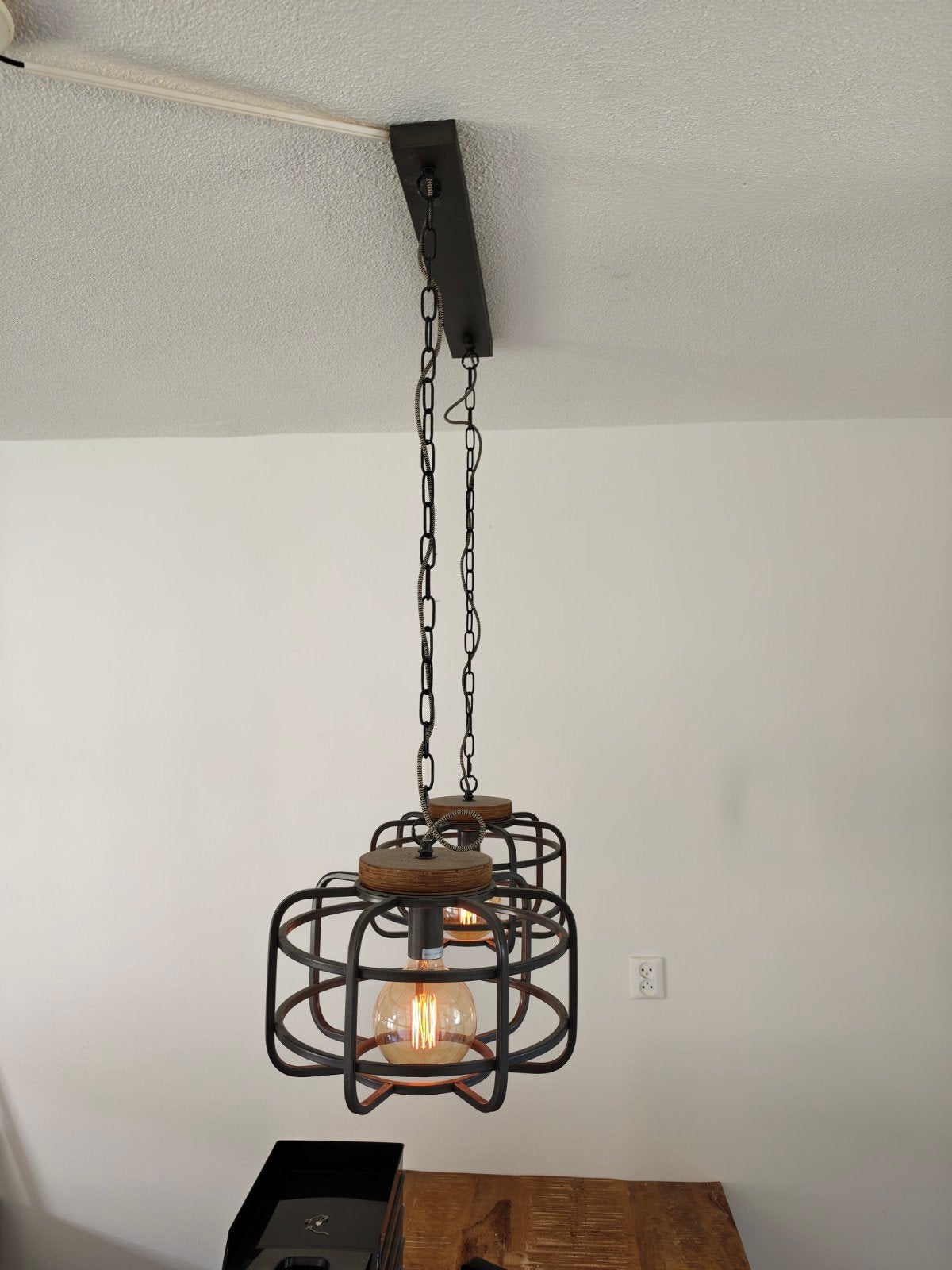 mooie industriële hanglamp, Ophalen of Verzenden, Zo goed als nieuw, Metaal