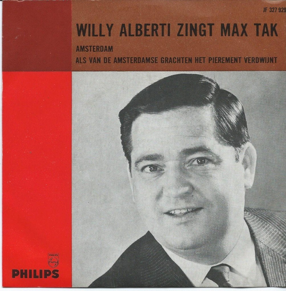 Willy Alberti- Amsterdam, Gebruikt, 7 inch, Ophalen of Verzenden, Levenslied of Smartlap