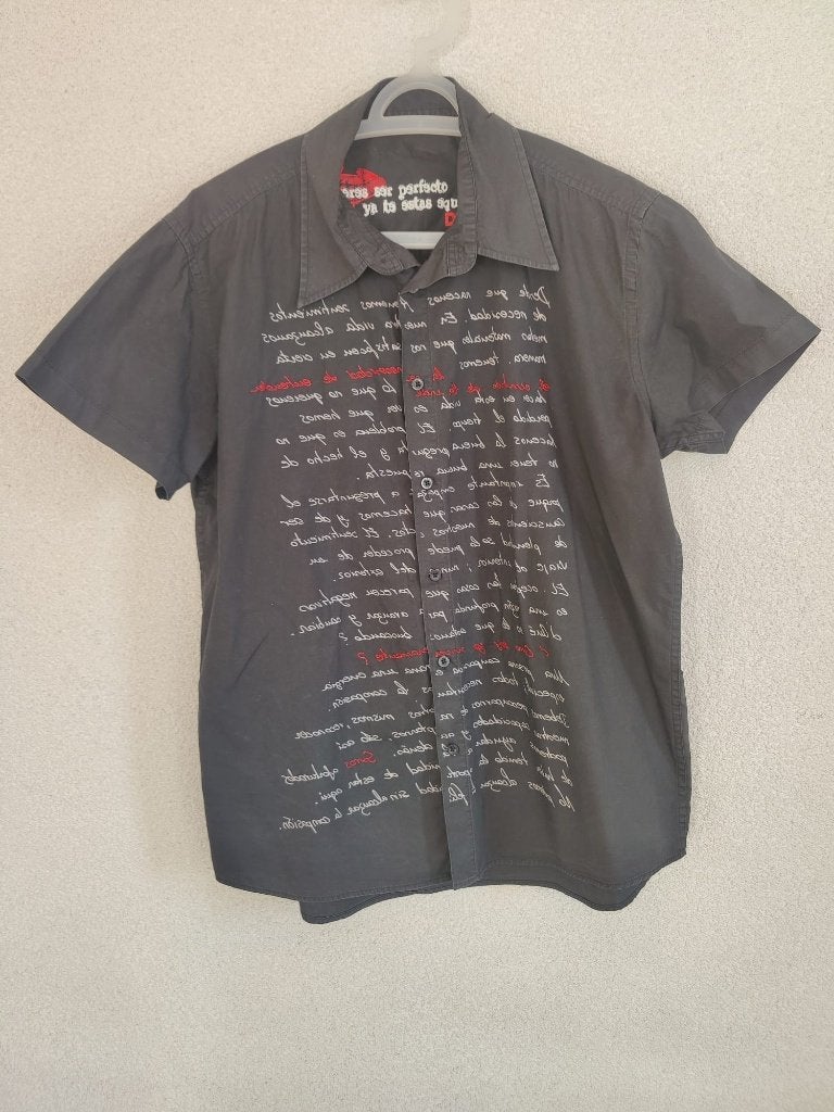040 Desigual overhemd - korte mouwen - XL, Desigual, Zwart, Ophalen of Verzenden, Zo goed als nieuw
