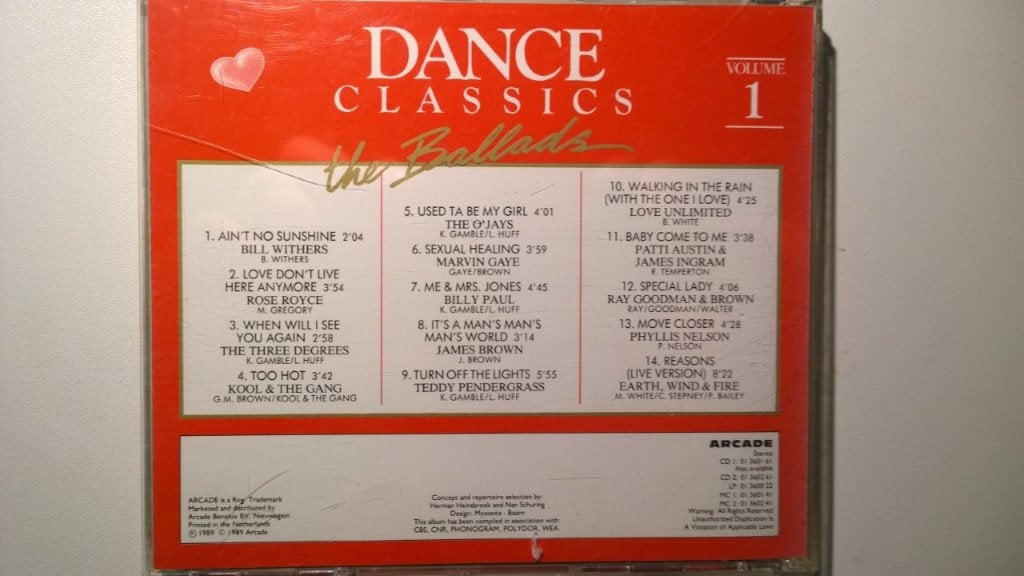 Dance Classics The Ballads Volume 1, Ophalen of Verzenden, Zo goed als nieuw, Dance en House, Album