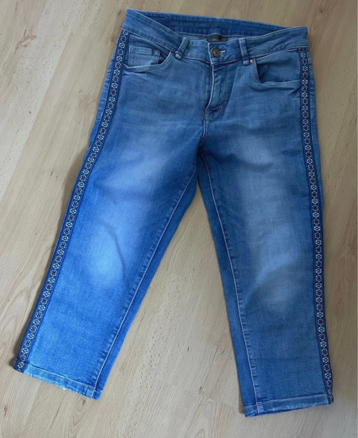 Capri jeans spijkerbroek maat M, Ophalen of Verzenden, Gedragen, Blauw, W30 - W32 (confectie 38/40)