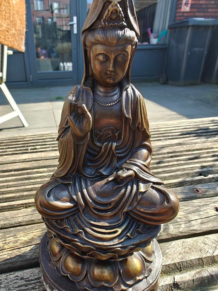 Prachtige Bronzen Guanyin Beeld - Aziatische Kunst, Ophalen of Verzenden