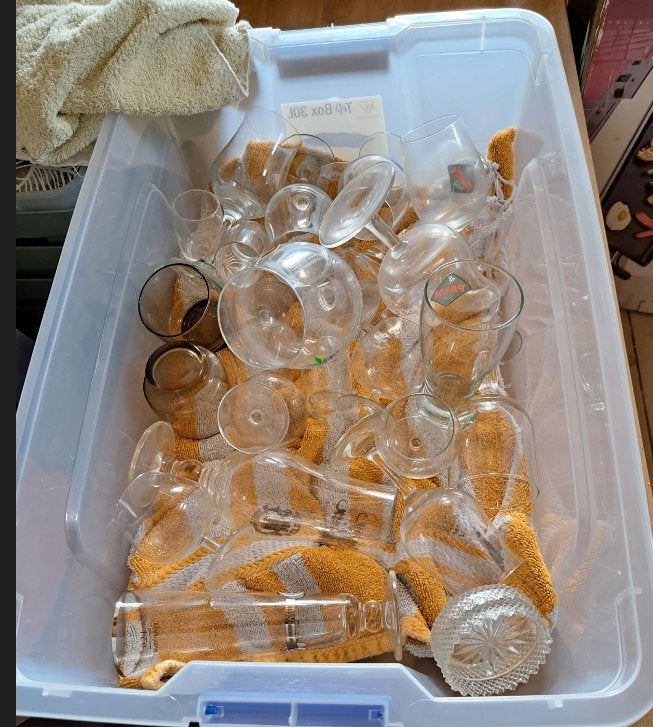 Partij glazen en kristallen glazen, Verzamelen, Glas en Borrelglaasjes, Ophalen, Gebruikt, Overige typen