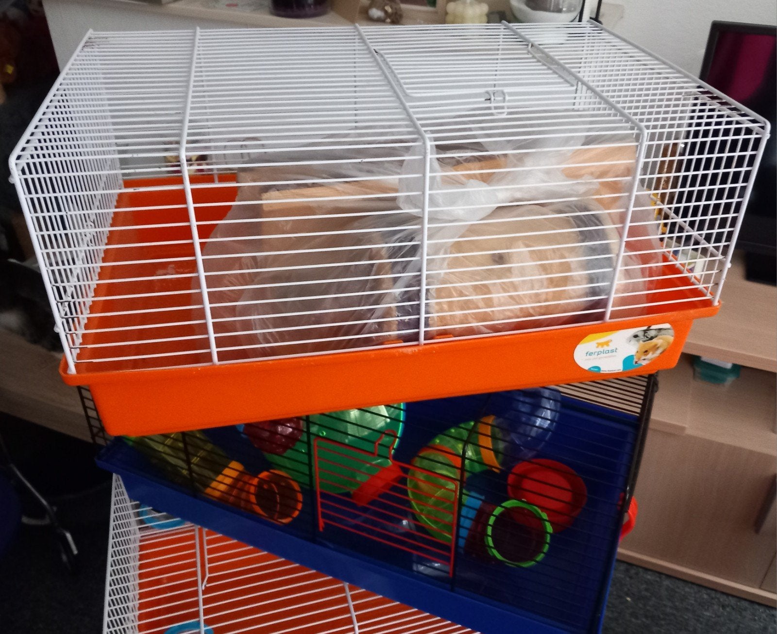 4 hamster kooien 1 zo goed als nieuw, andere in goede staat, Kooi, Gebruikt, Minder dan 75 cm, Hamster