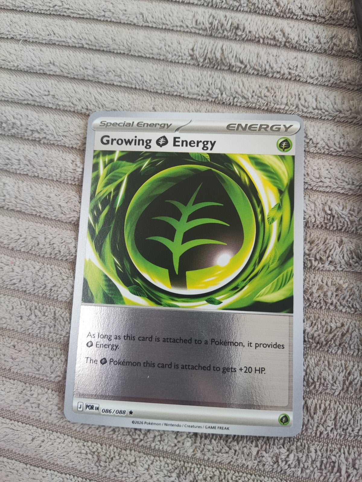 Pokemon TCG: Growing Energy (086/088) - Special Energy, Ophalen of Verzenden, Zo goed als nieuw, Losse kaart