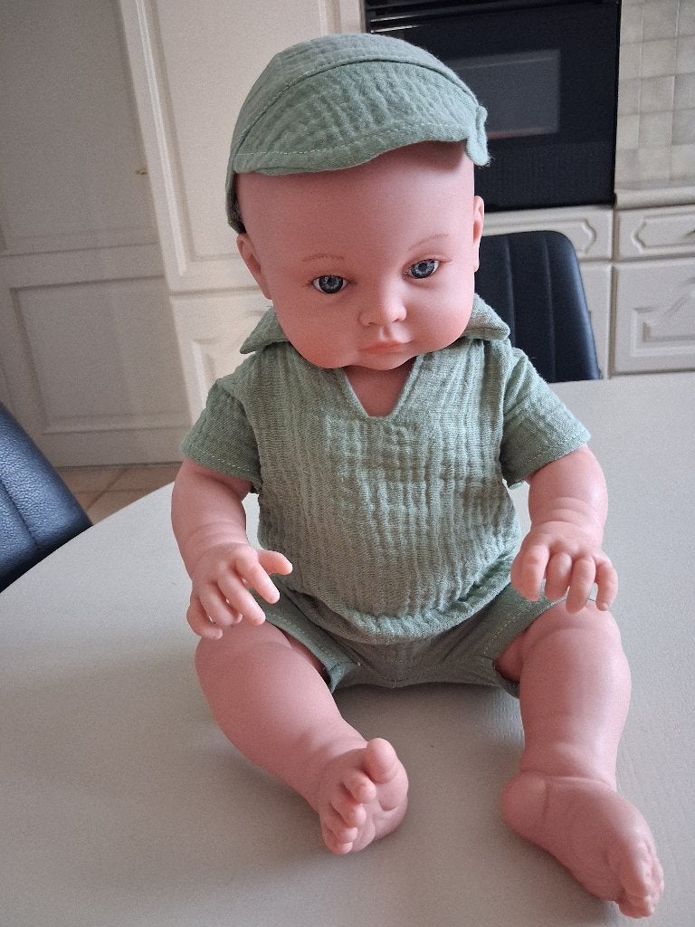 Reborn mooie Pep baby pop yann, Verzamelen, Poppen, Ophalen, Zo goed als nieuw, Pop