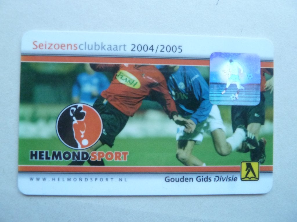 Seizoensclubcard  Helmond Sport 2004/05. Blauwe achterkant, Ophalen of Verzenden, Zo goed als nieuw, Overige binnenlandse clubs