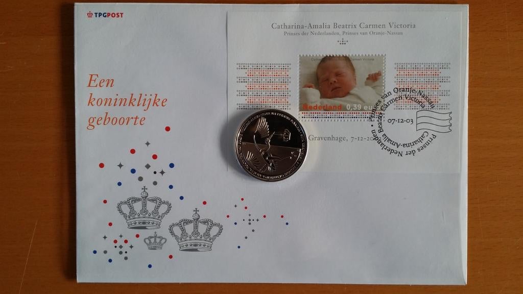 Prinses Amalia geboortepenning, Ophalen of Verzenden, Overige materialen